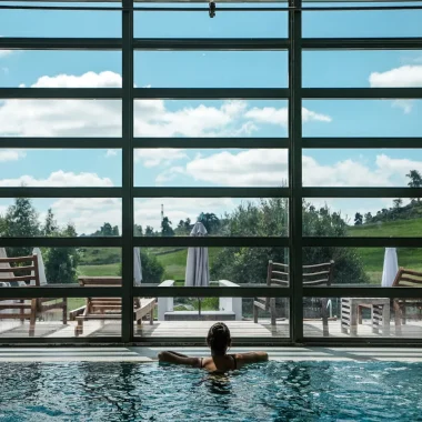 Swimming pool at the Chaldette thermal spa