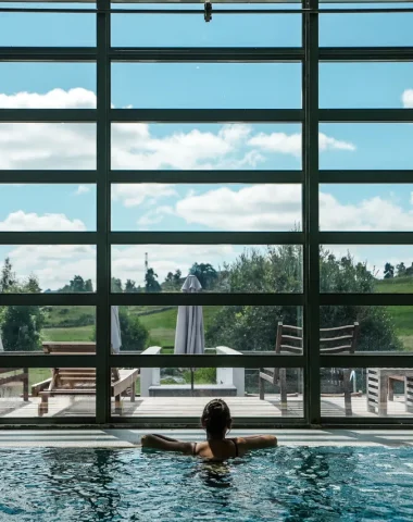 Swimming pool at the Chaldette thermal spa