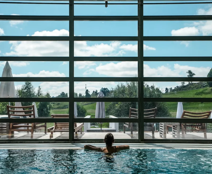 Swimming pool at the Chaldette thermal spa