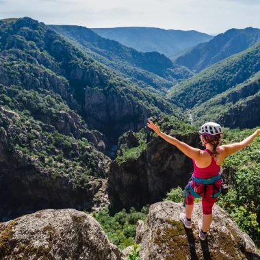 Rock climbing on Mont Lozère