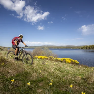 Mountain biking at Lake Charpal