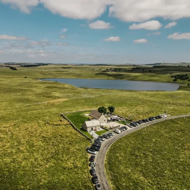Aerial view of the Cap Combattut mountain hut