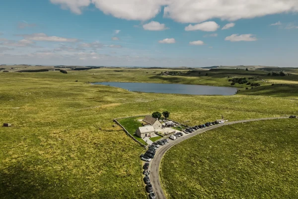 Aerial view of the Cap Combattut mountain hut