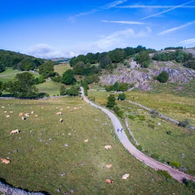 Hikers on the Aubrac