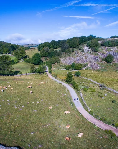 Hikers on the Aubrac
