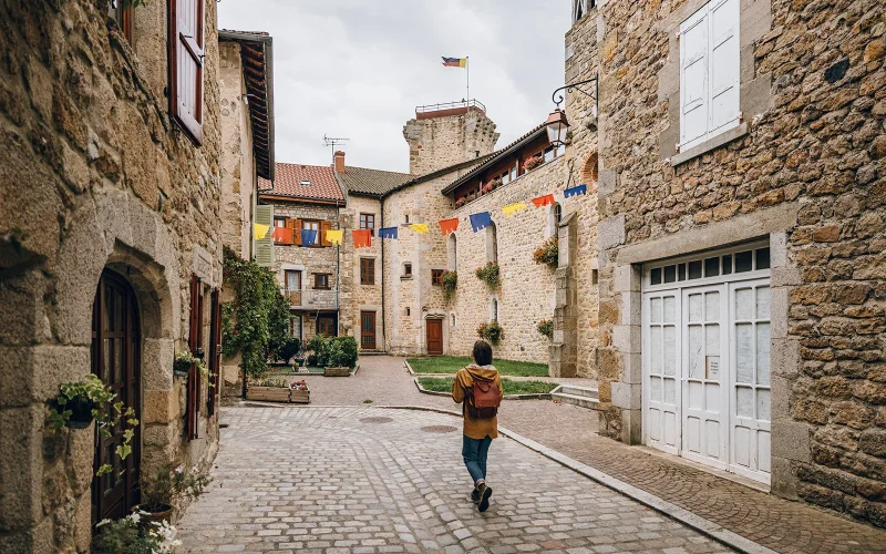 The narrow streets of Le Malzieu