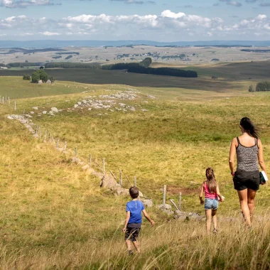 Family on the Aubrac plateau