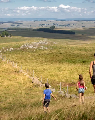Family on the Aubrac plateau