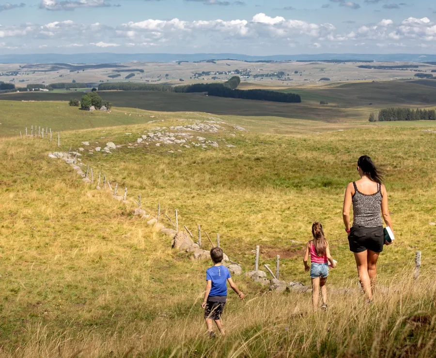 Family on the Aubrac plateau