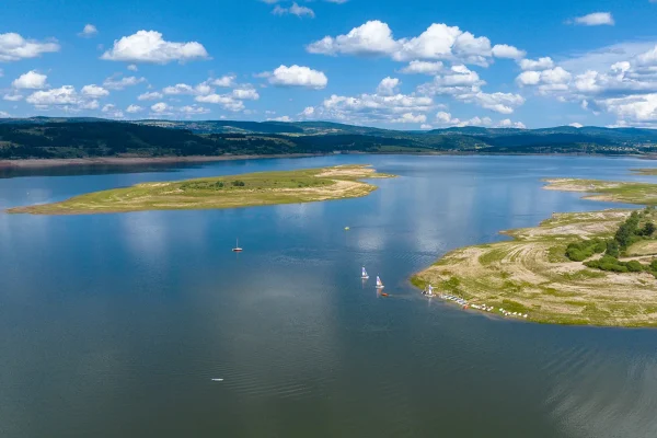 Aerial view of Lake Naussac
