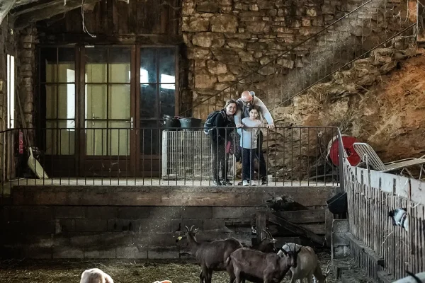 Family on a farm in the Cévennes