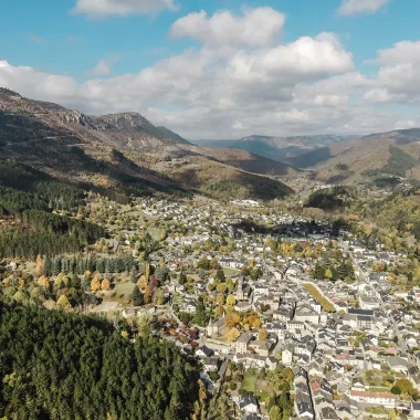 Aerial view of Florac
