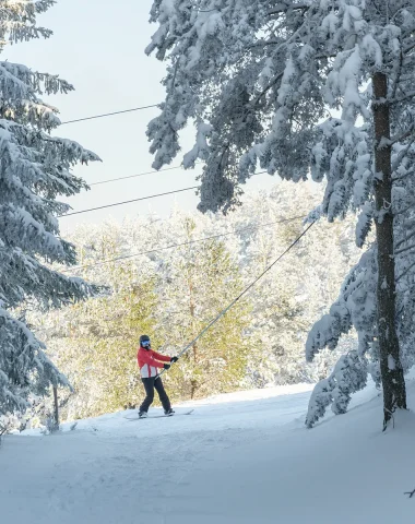 Skier at a ski resort