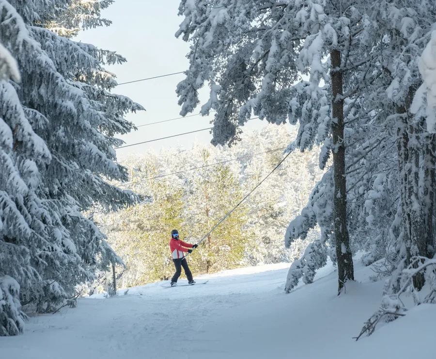 Skier at a ski resort