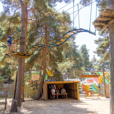 Tree climbing park at Lake Naussac