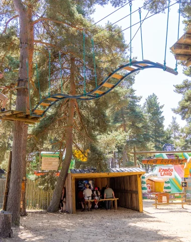 Tree climbing park at Lake Naussac