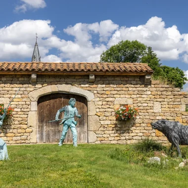 Statue of the Beast of Gévaudan in Malzieu