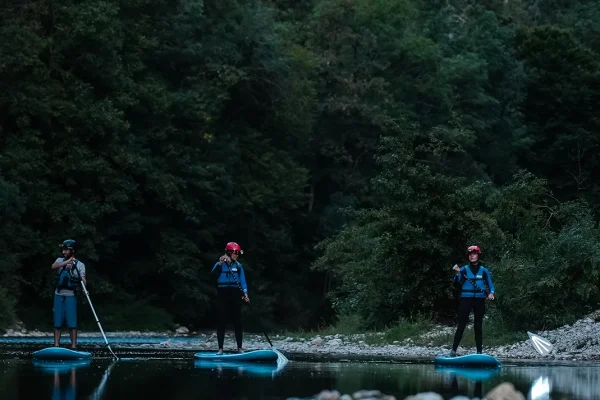 Night paddleboarding