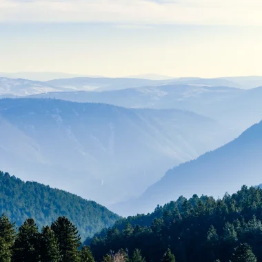 The Cévennes valleys under the mist