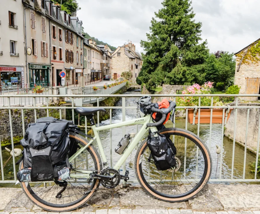 Bicycle on a bridge